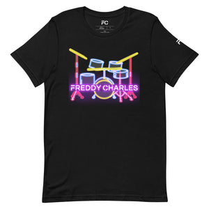 Freddy Charles Neon Drums T-Shirt